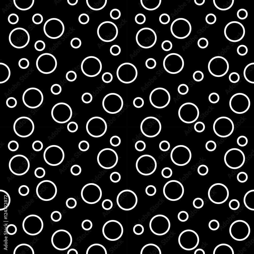 Abstract geometric black and white hipster fashion random circles pattern