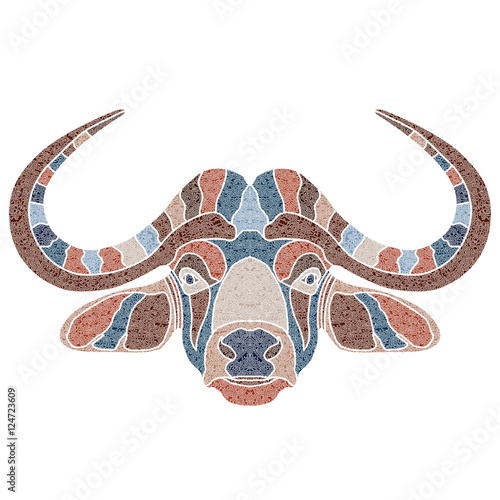 Bright bull portrait, zodiac Taurus sign