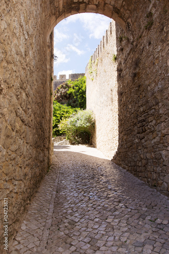 Door at the Obidos fortification, Portugal