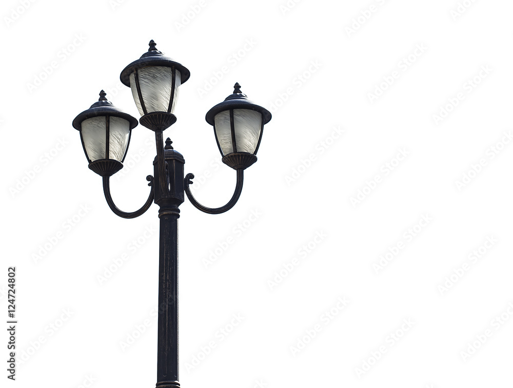Isolated street lamp
