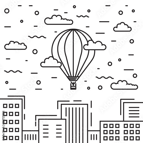 Dirigible and hot air balloons airship