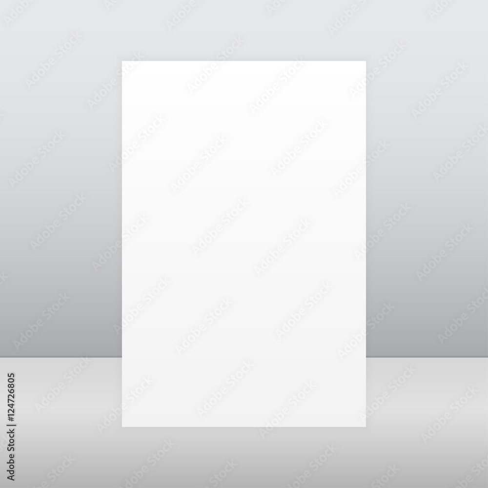 Paper Rectangle Banner Vector. Mock Up. A4. Paper Rectangle Banner Vector. Mock Up. A4.