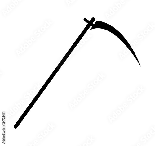 halloween scythe vector symbol icon design.