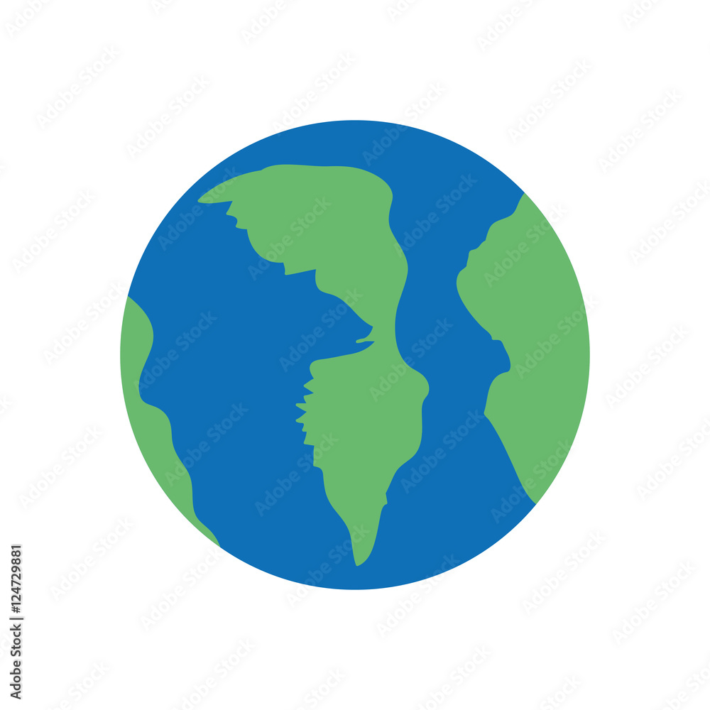 earth planet sphere. world globe icon. vector illustration