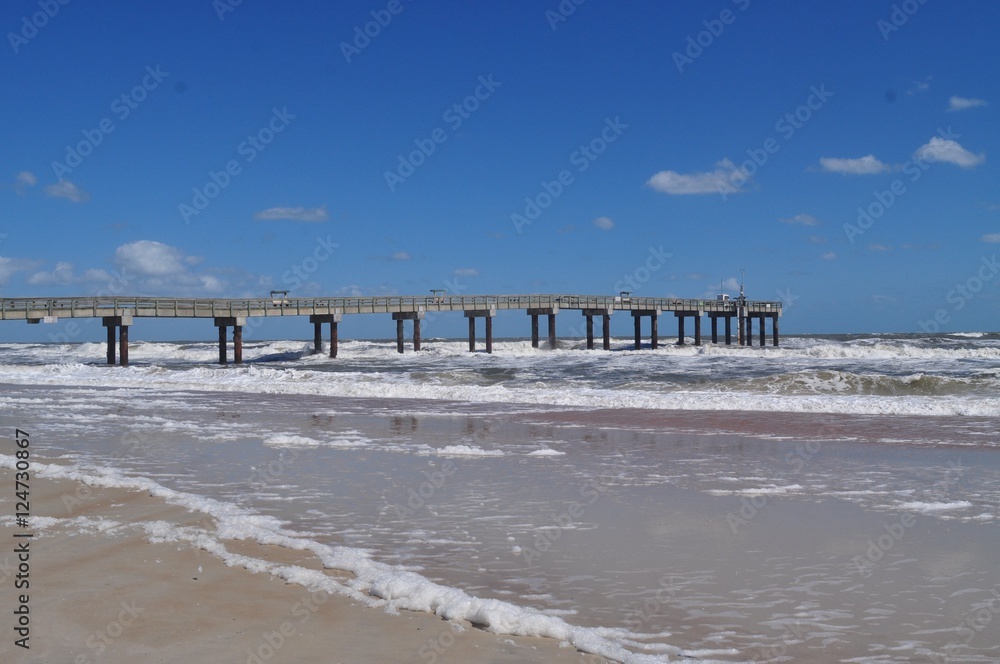 Beautiful Sky, Rough Water and pier-2