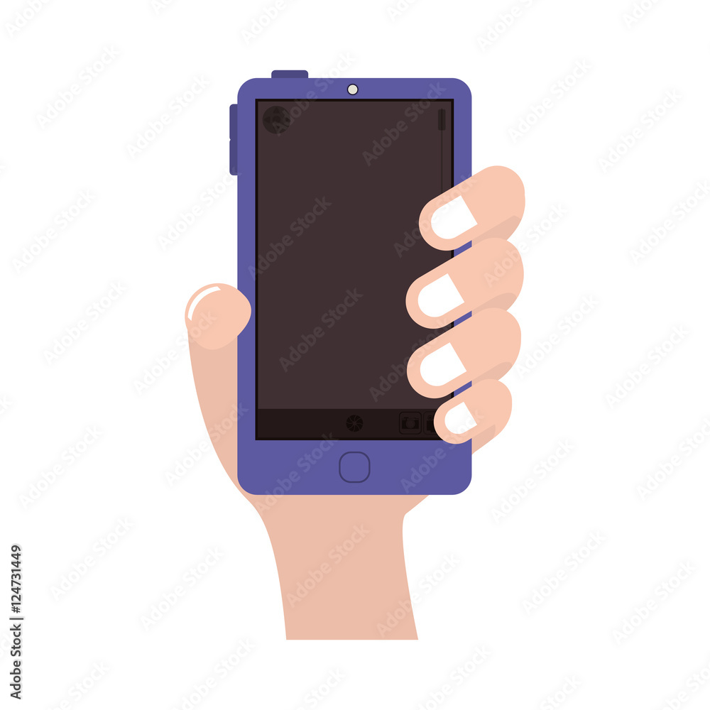 human hand taking a photo with camera of smartphone portable device. vector illustration human hand taking a photo with camera of smartphone portable device. vector illustration