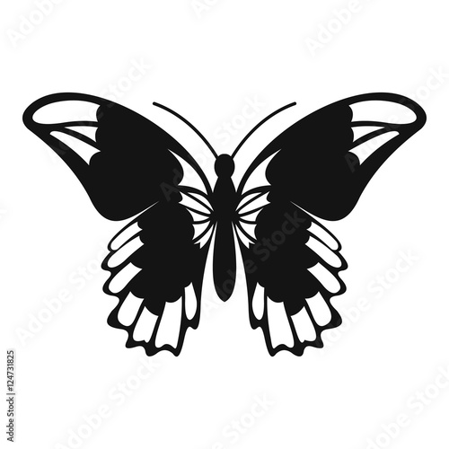 Admiral butterfly icon. Simple illustration of admiral butterfly vector icon for web
