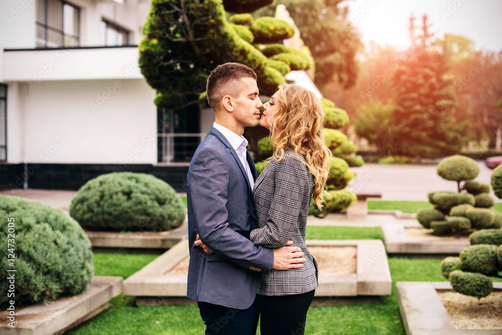 Young happy couple relaxing outdoor Young happy couple relaxing outdoor