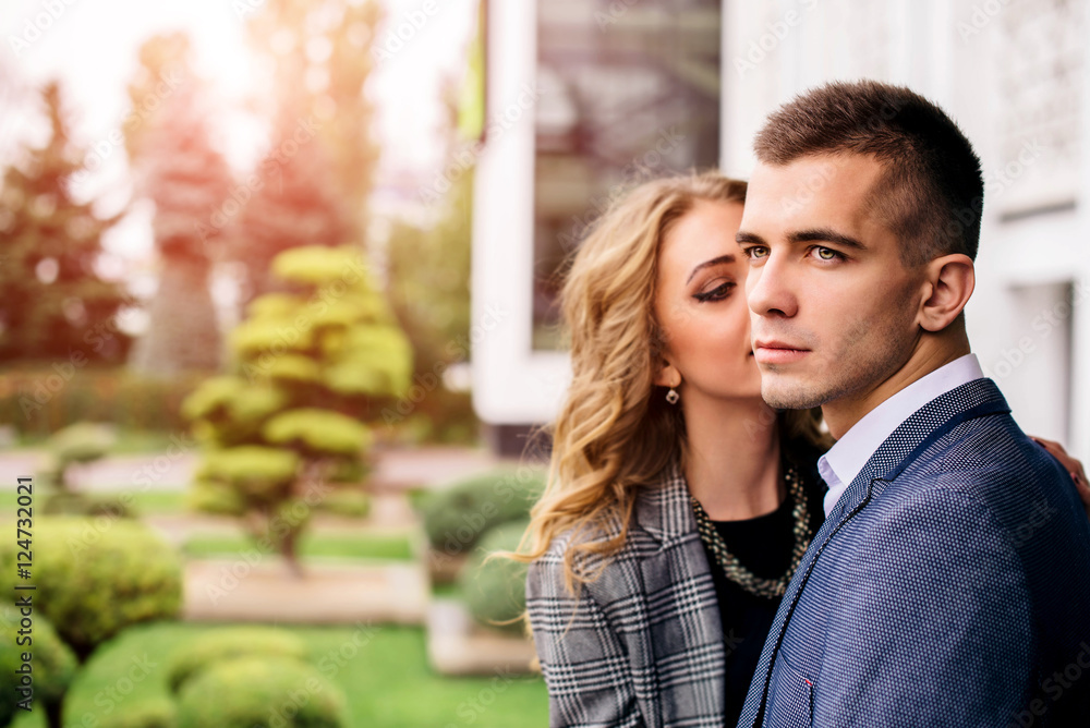 Young happy couple relaxing outdoor Young happy couple relaxing outdoor