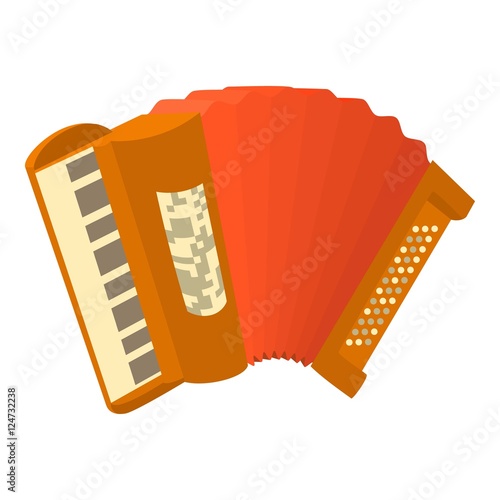 Accordion icon. Cartoon illustration of accordion vector icon for web