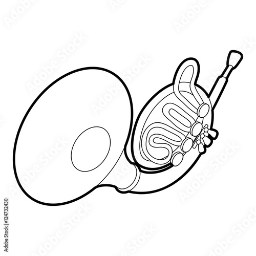 Brass pipe icon. Outline illustration of brass pipe vector icon for web © ylivdesign
