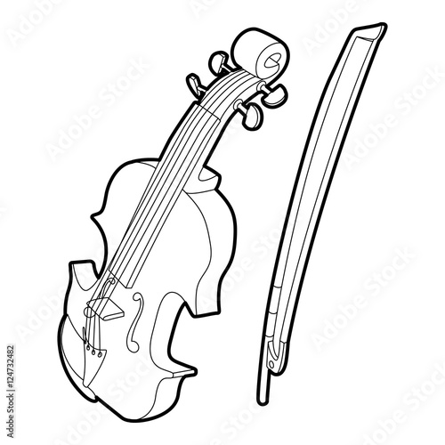 Contrabass icon. Outline isometric illustration of contrabass vector icon for web