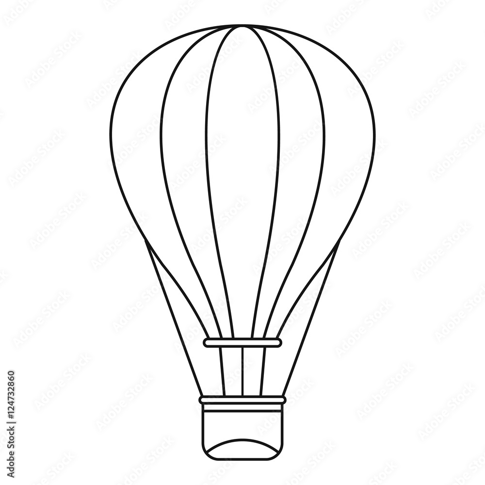 Fototapeta premium Hot air balloon icon. Outline illustration of baloon vector icon for web design