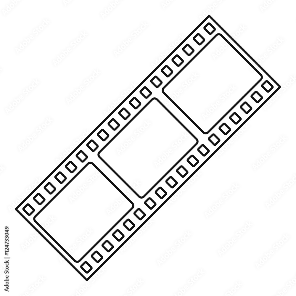 Film strip icon. Outline illustration of film strip vector icon for web Film strip icon. Outline illustration of film strip vector icon for web