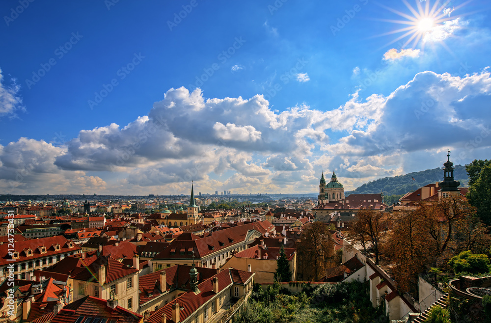 View of Prague on a sunny day. HDR - high dynamic range