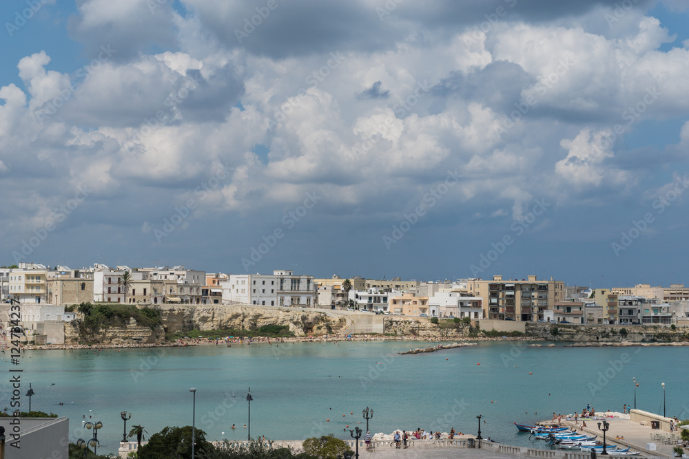 View of Gallipoli waterfront, Salento, Apulia, Italy
