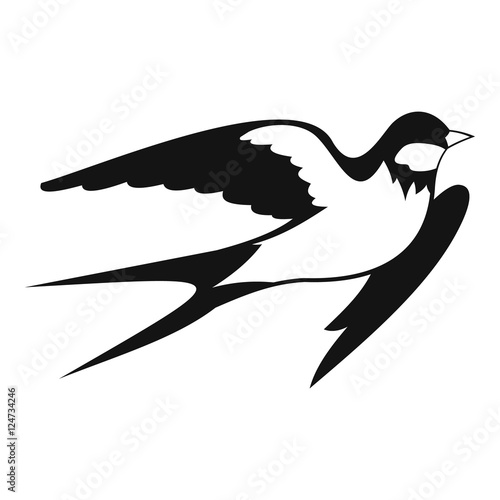 Barn swallow icon. Simple illustration of barn swallow vector icon for web