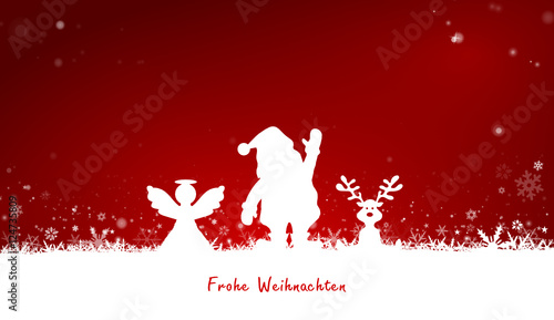 Weihnachten Elch Weihnahctsmann Engel