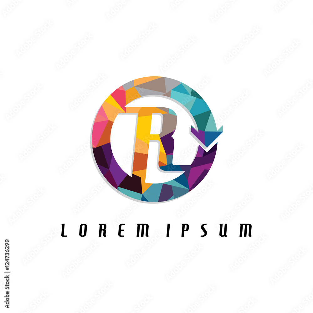 Fototapeta premium Abstract colorful triangle geometrical logotype