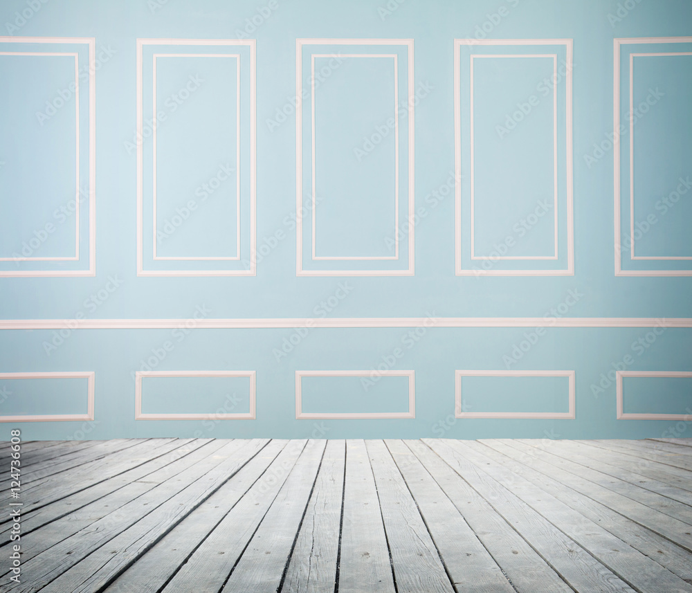 room interior with wooden floor and cement wall room interior with wooden floor and cement wall
