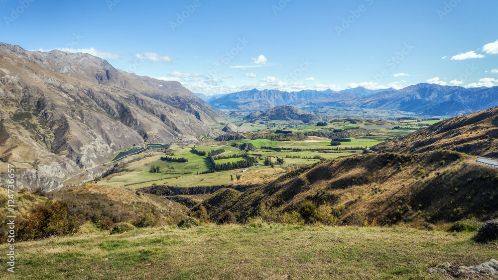 Near Lake Hawea in the South Island., New Zealand.