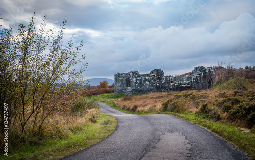 Old castle at Loch Doon photo