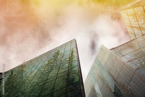 Sustainable, green energy city, urban ecology concept
