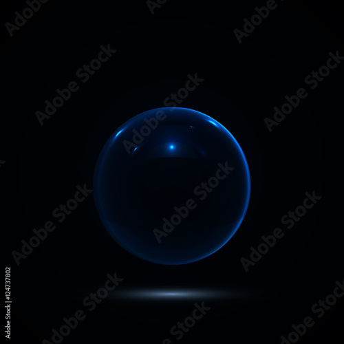 Abstract Design with Glass Sphere. Vector