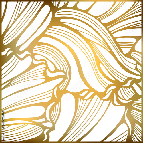 Golden Wavy Decorative Background