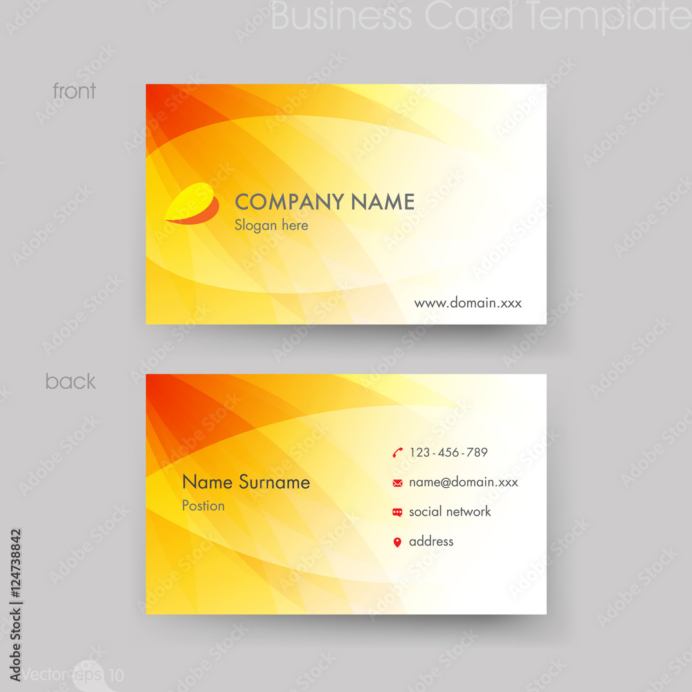 Naklejka premium Business card template