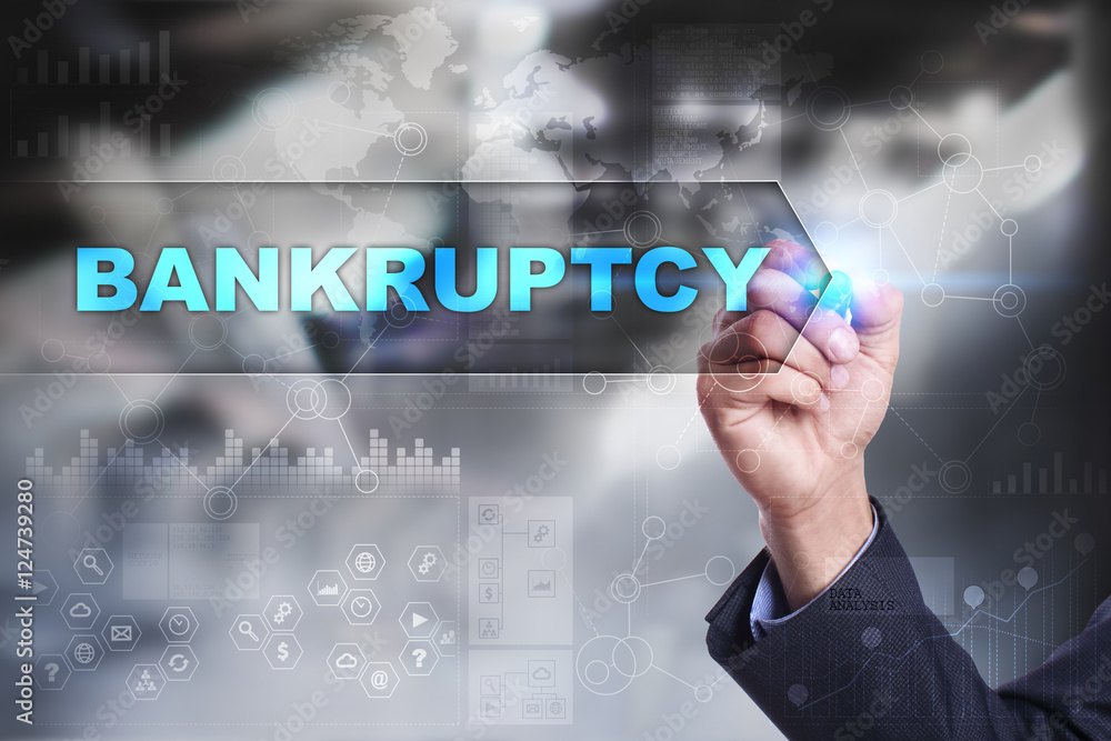Business is drawing on virtual screen. bankruptcy concept. Business is drawing on virtual screen. bankruptcy concept.