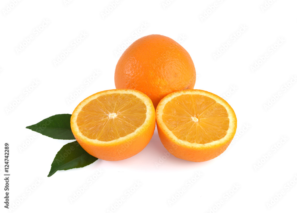 Orange fruit isolated on white background Orange fruit isolated on white background