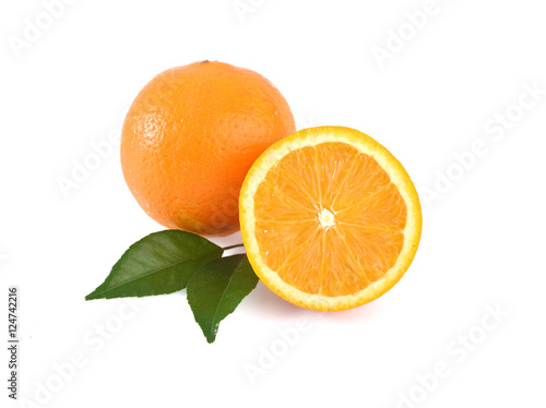 Orange fruit isolated on white background