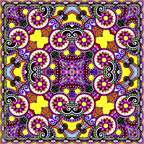 Traditional ornamental floral paisley bandanna