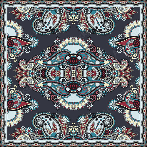 Traditional ornamental floral paisley bandanna
