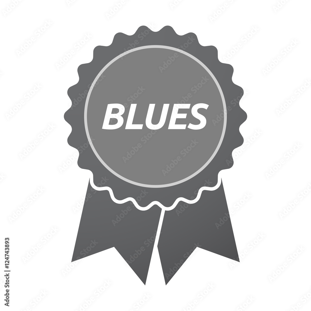 Isolated badge icon with the text BLUES Isolated badge icon with the text BLUES