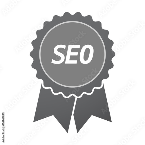 Isolated badge icon with    the text SEO