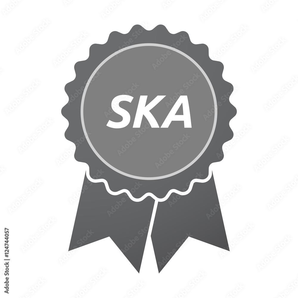 Isolated badge icon with the text SKA Isolated badge icon with the text SKA