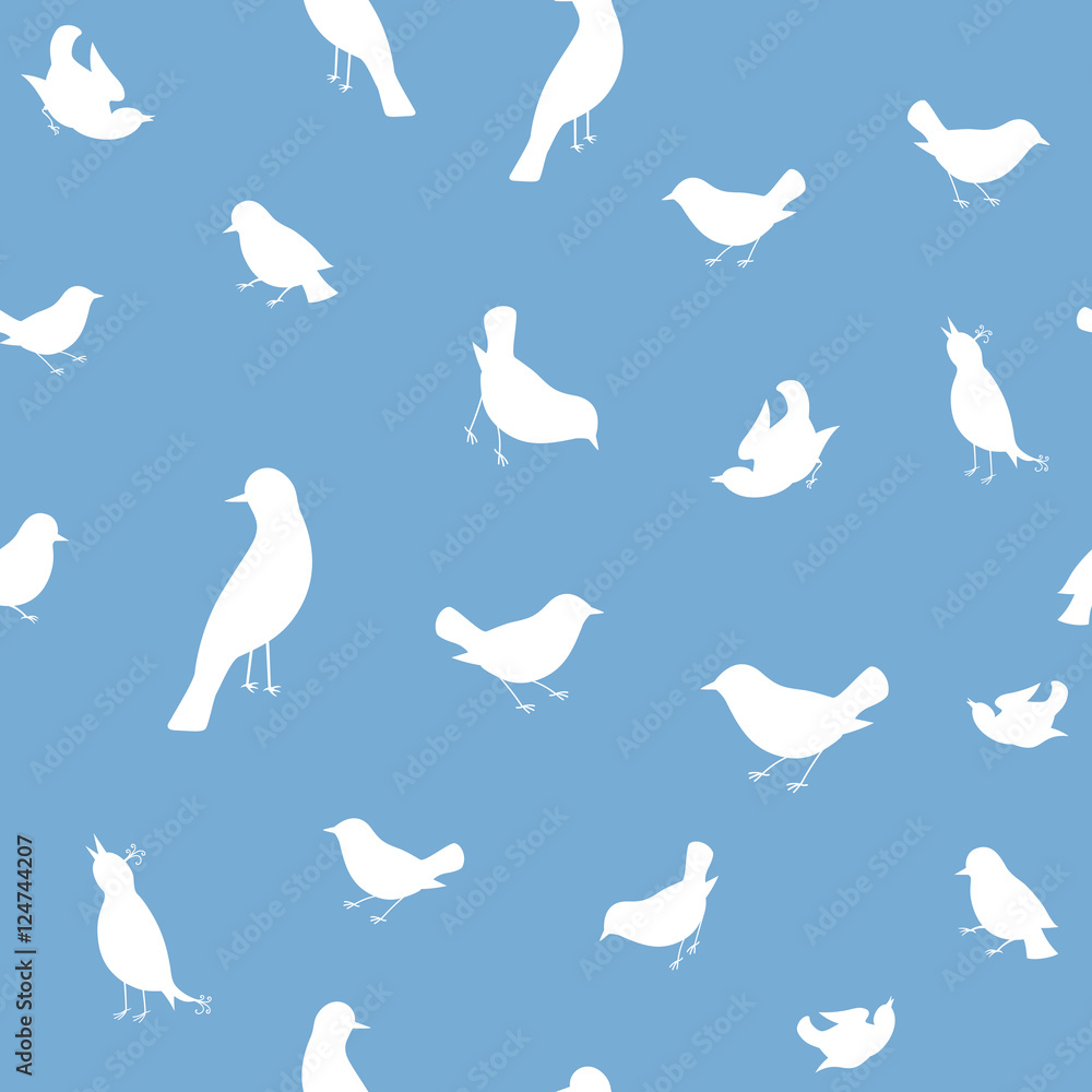 Fototapeta premium Seamless Background With Birds