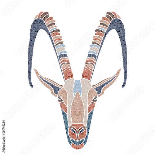 Bright goat portrait, zodiac Capricorn sign