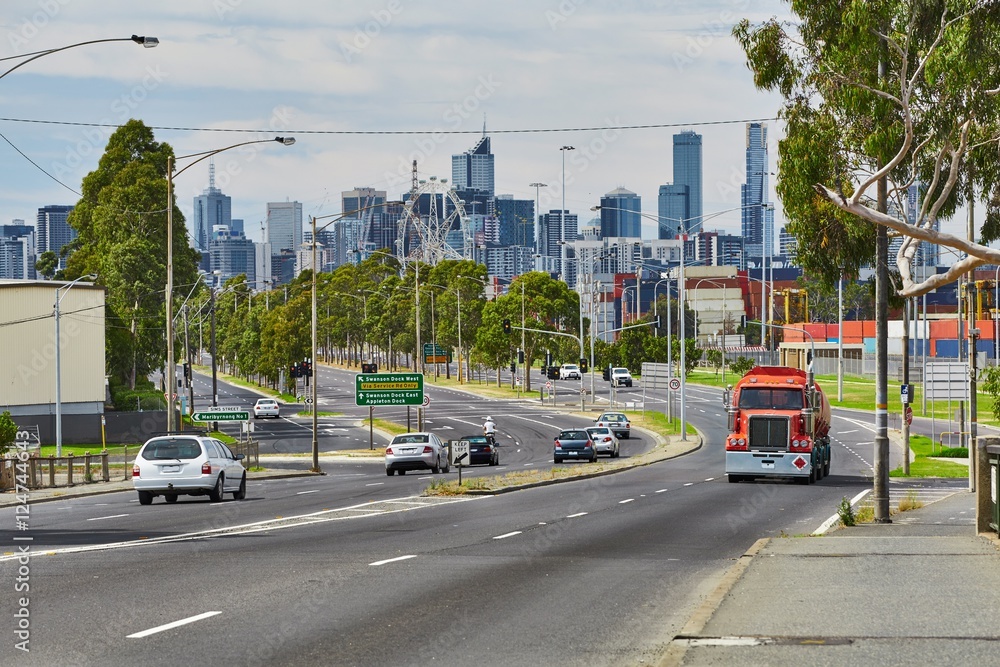 Main road in Melbourne