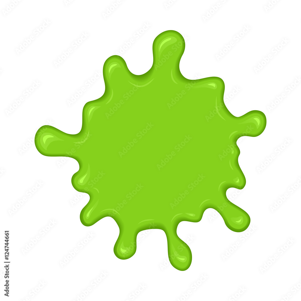 Green slime splash blot. Slime blot isolated on white background. Vector green abstract shape Green slime splash blot. Slime blot isolated on white background. Vector green abstract shape