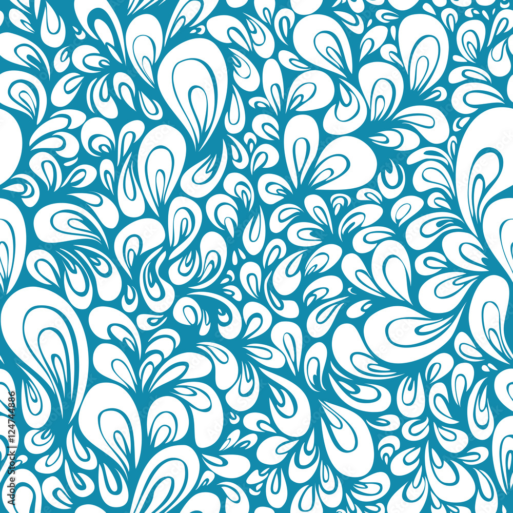 Seamless Background With Abstract Blue Drops Seamless Background With Abstract Blue Drops
