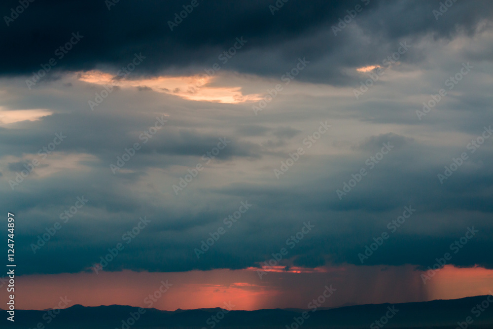 Fototapeta premium Beautiful sunset sky. Sky Background.