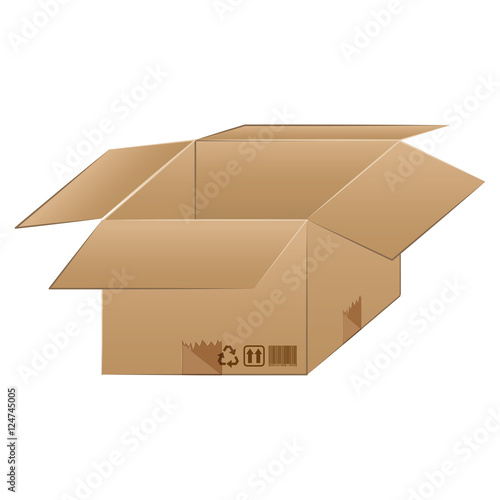 carton box icon. delivery and package design. vector illustration