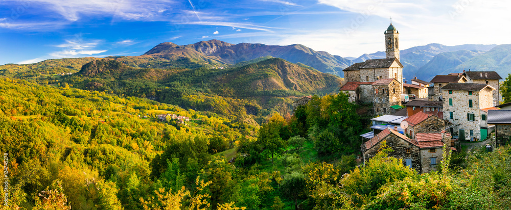Pictorial small village in mountains - Castelcanafurone, Emilia-Romagna, Italy