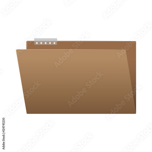 document folder office object icon over white background. vector illustration