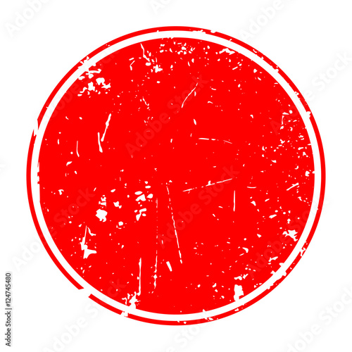 Grunge red blank rubber stamp template