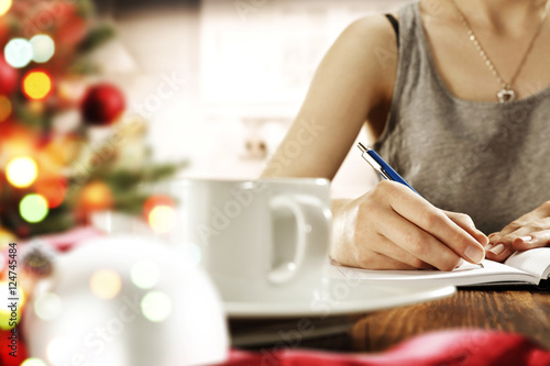 woman hand and letter 