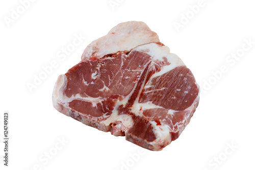 t-bone steak isolated on white background